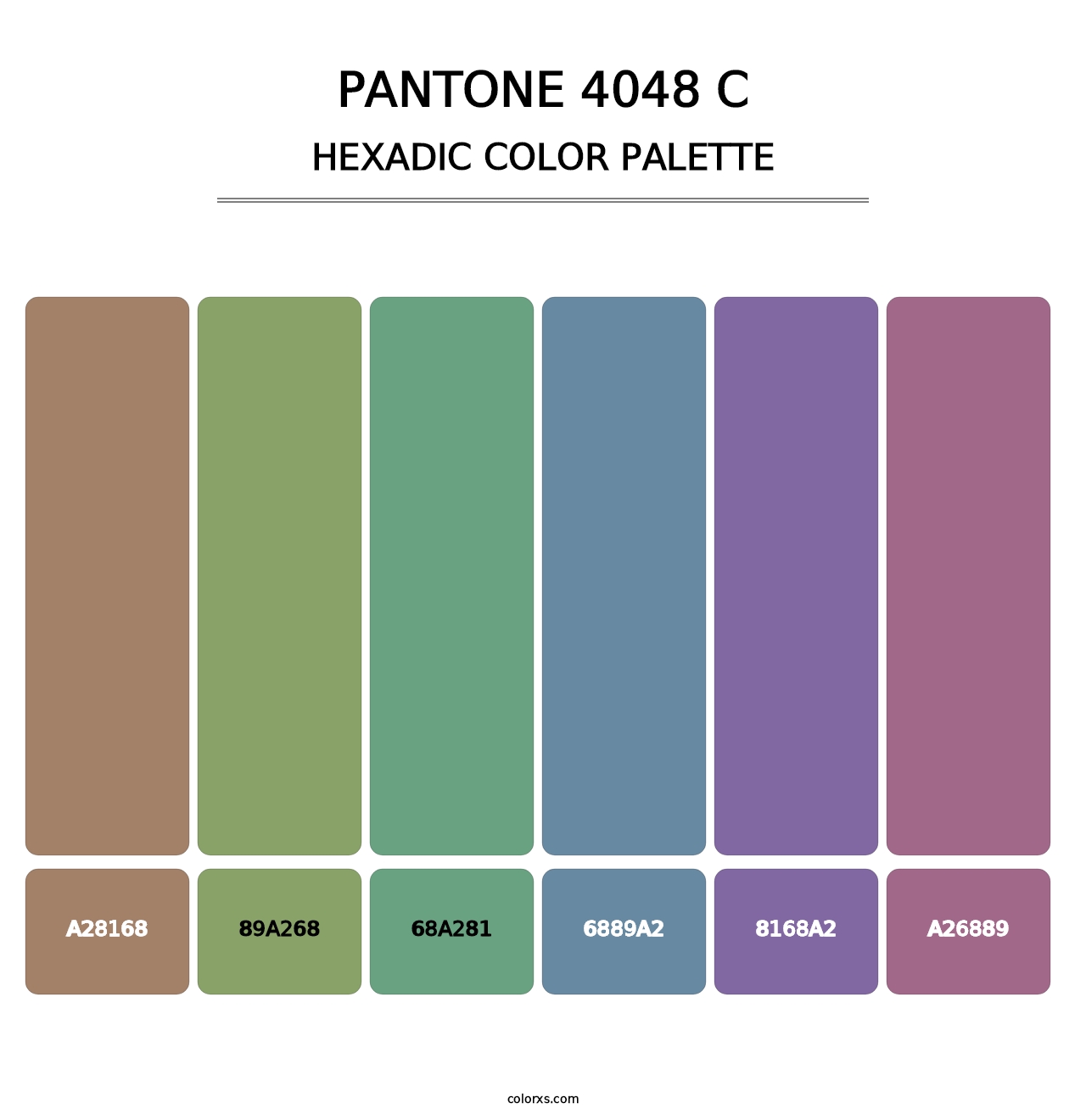 PANTONE 4048 C - Hexadic Color Palette