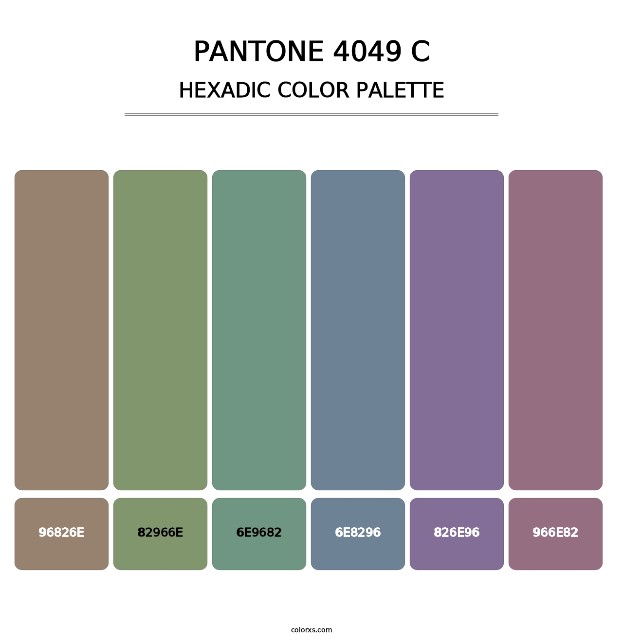 PANTONE 4049 C - Hexadic Color Palette