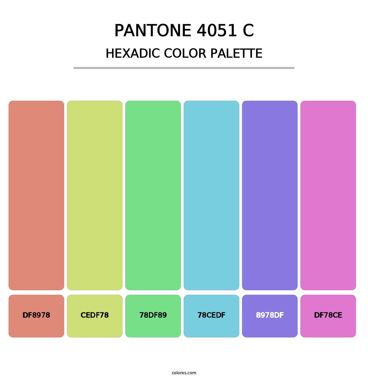 PANTONE 4051 C - Hexadic Color Palette