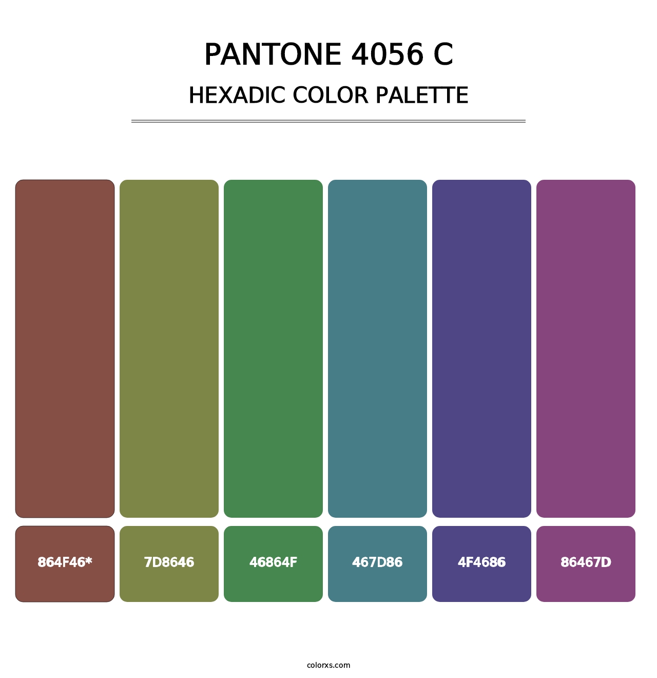 PANTONE 4056 C - Hexadic Color Palette