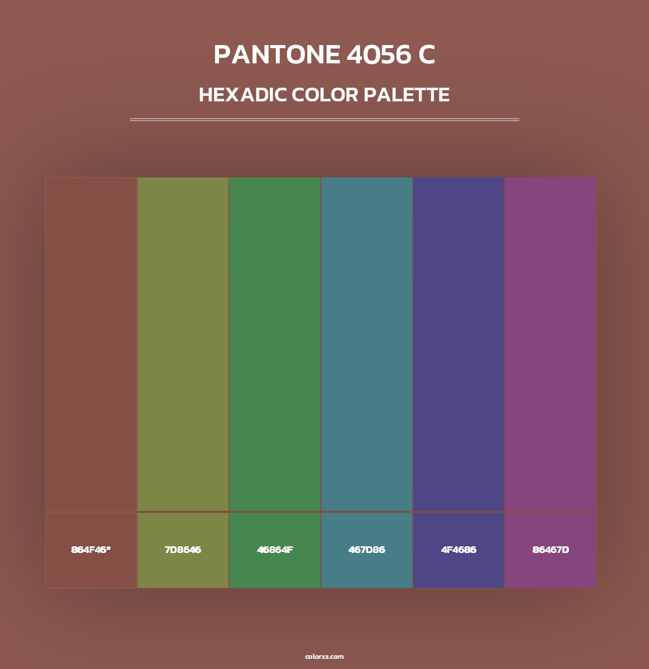 PANTONE 4056 C - Hexadic Color Palette