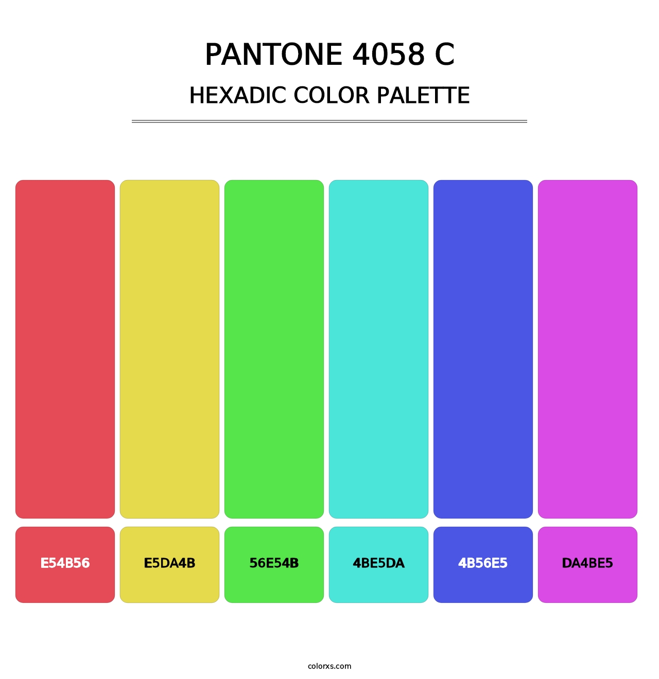 PANTONE 4058 C - Hexadic Color Palette