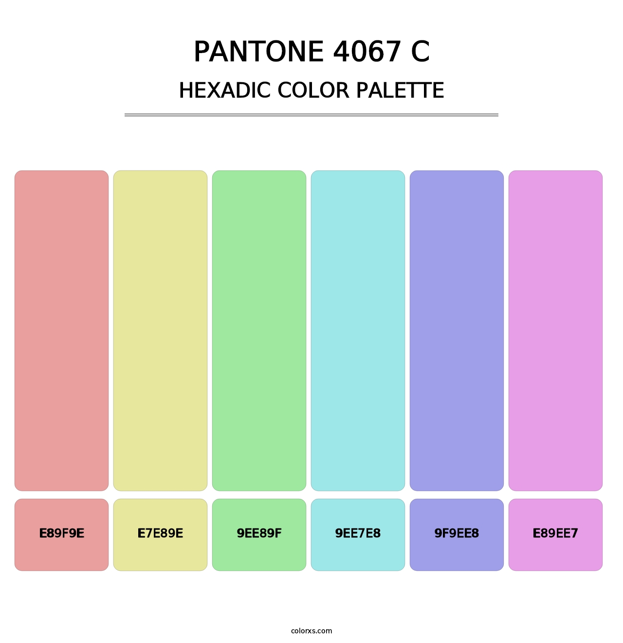 PANTONE 4067 C - Hexadic Color Palette