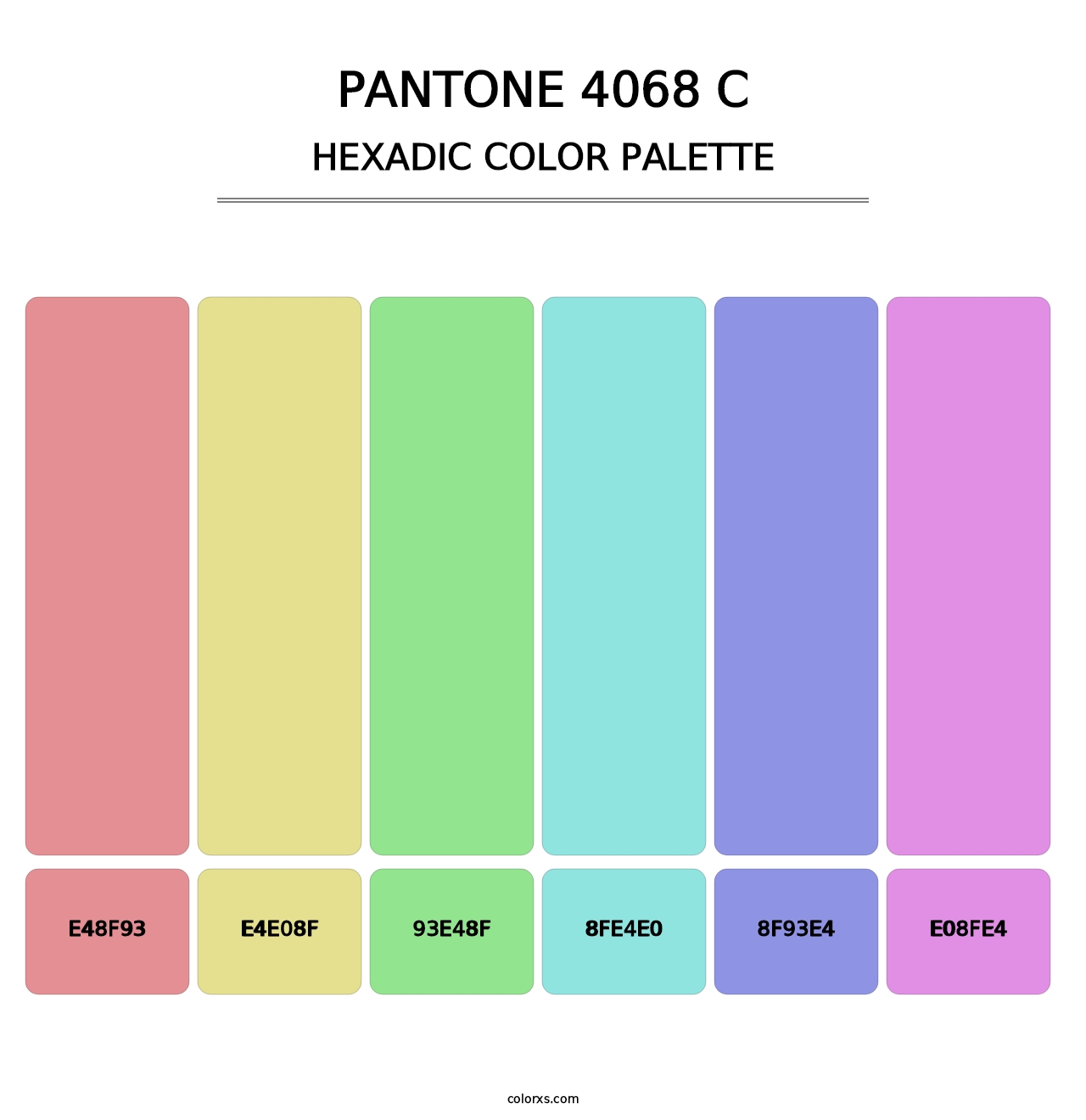 PANTONE 4068 C - Hexadic Color Palette
