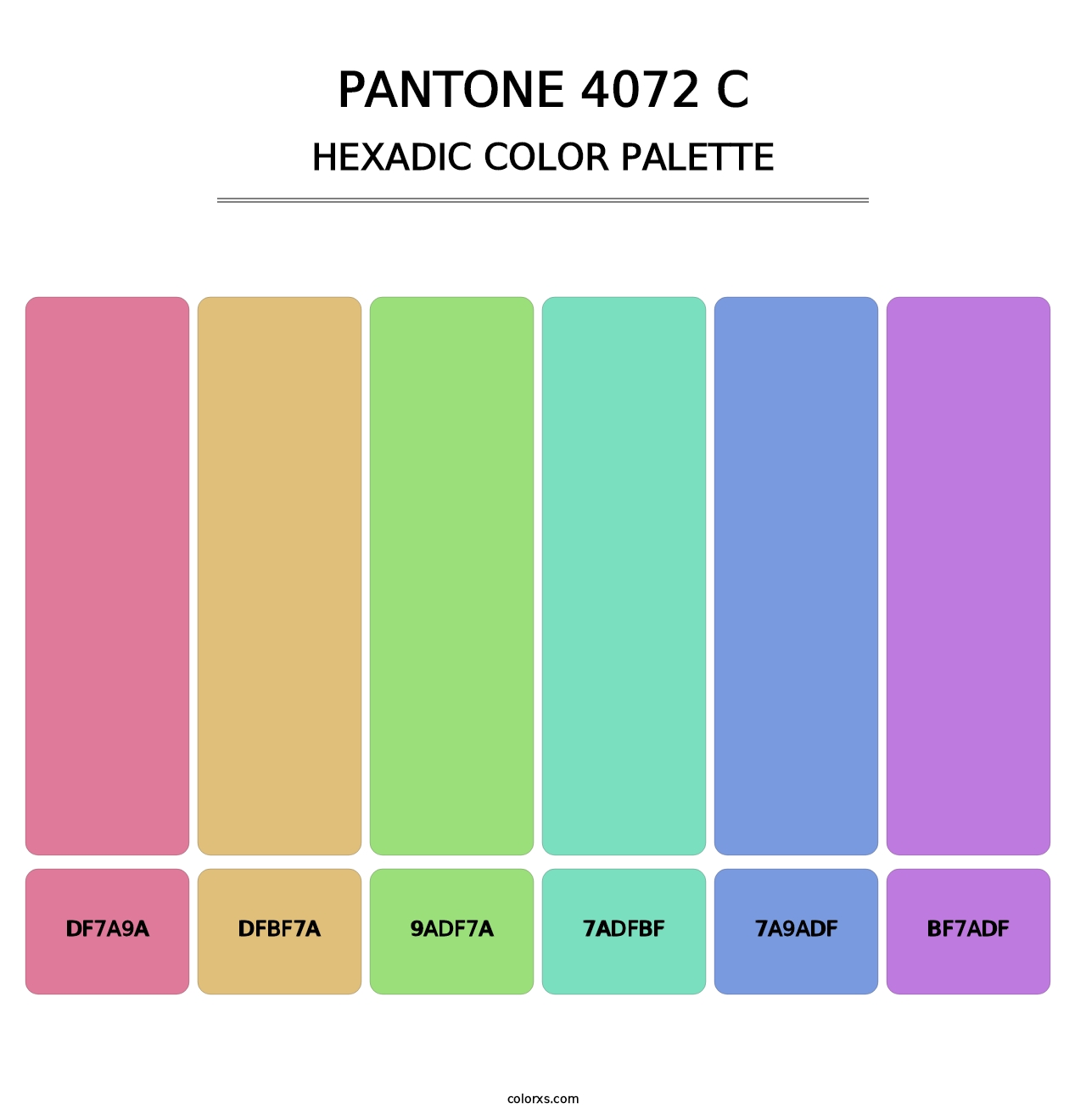 PANTONE 4072 C - Hexadic Color Palette