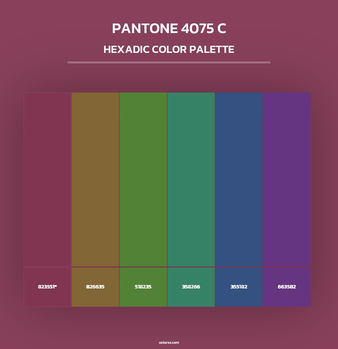 PANTONE 4075 C - Hexadic Color Palette