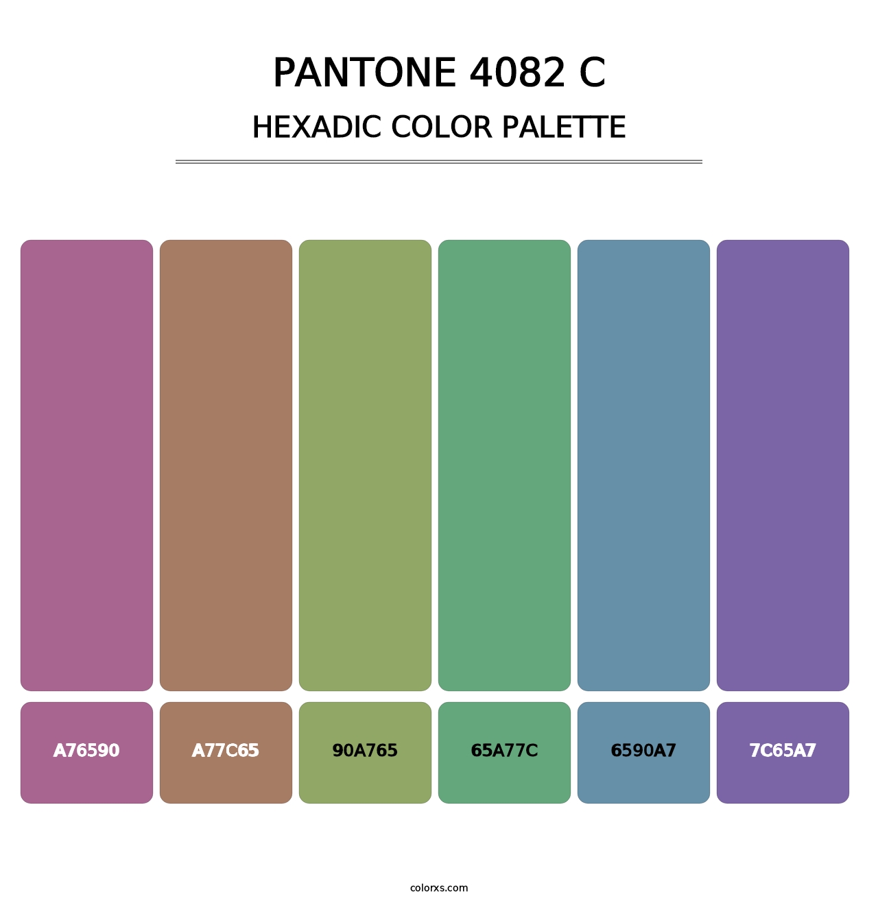 PANTONE 4082 C - Hexadic Color Palette