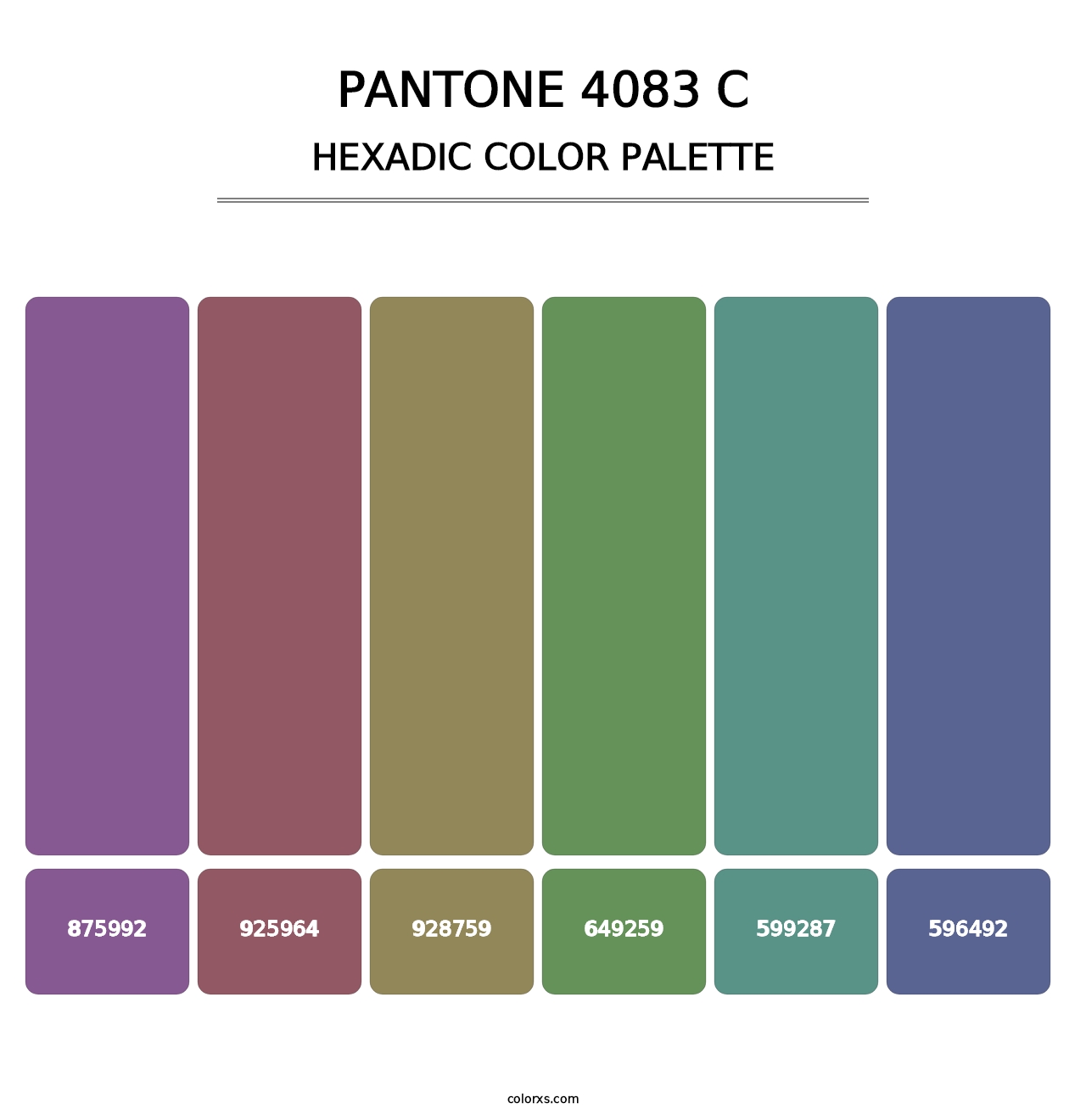 PANTONE 4083 C - Hexadic Color Palette