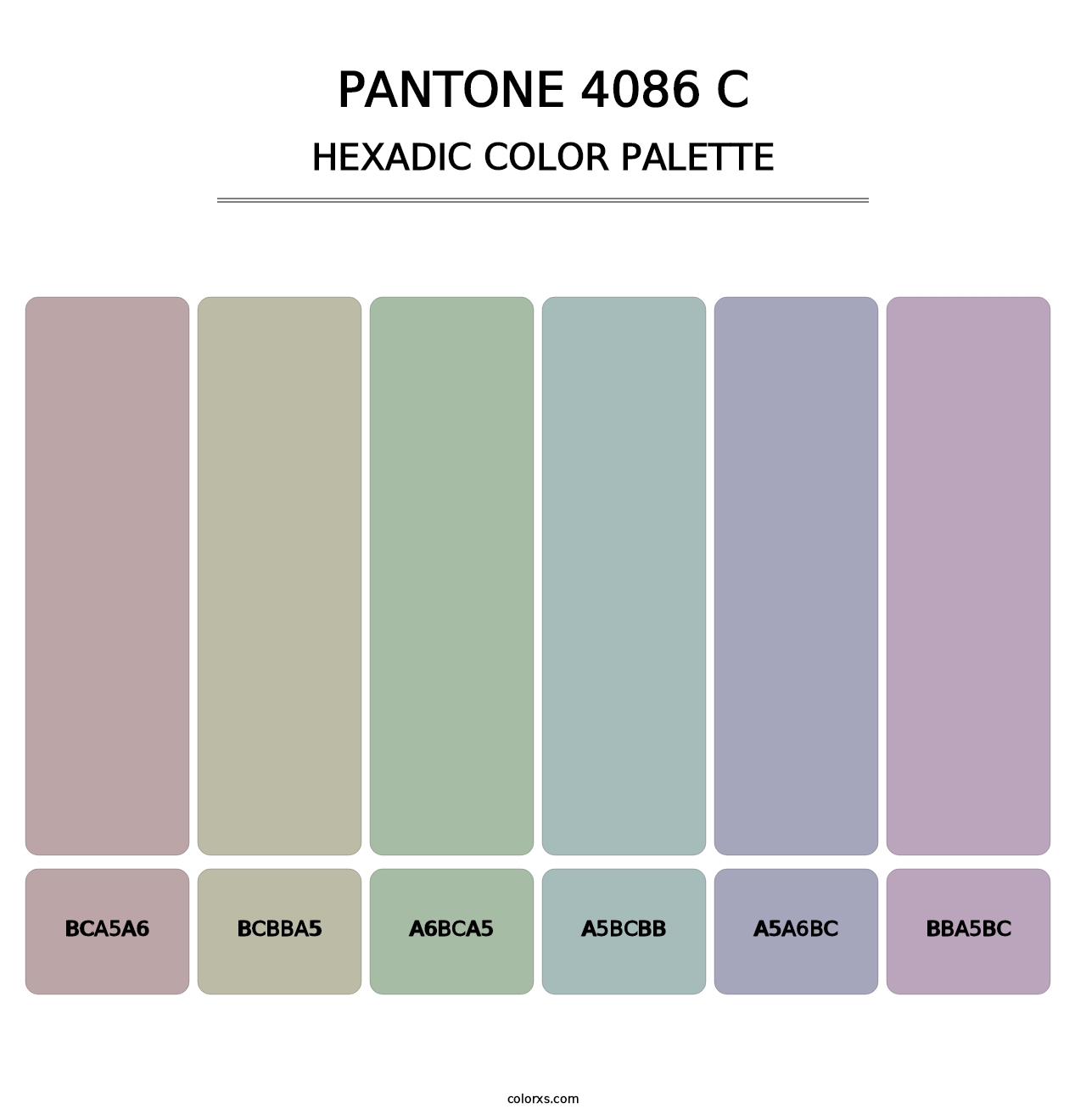 PANTONE 4086 C - Hexadic Color Palette