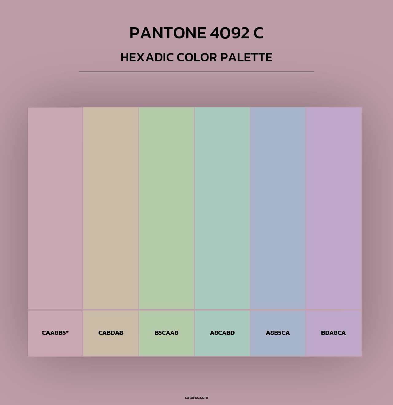 PANTONE 4092 C - Hexadic Color Palette