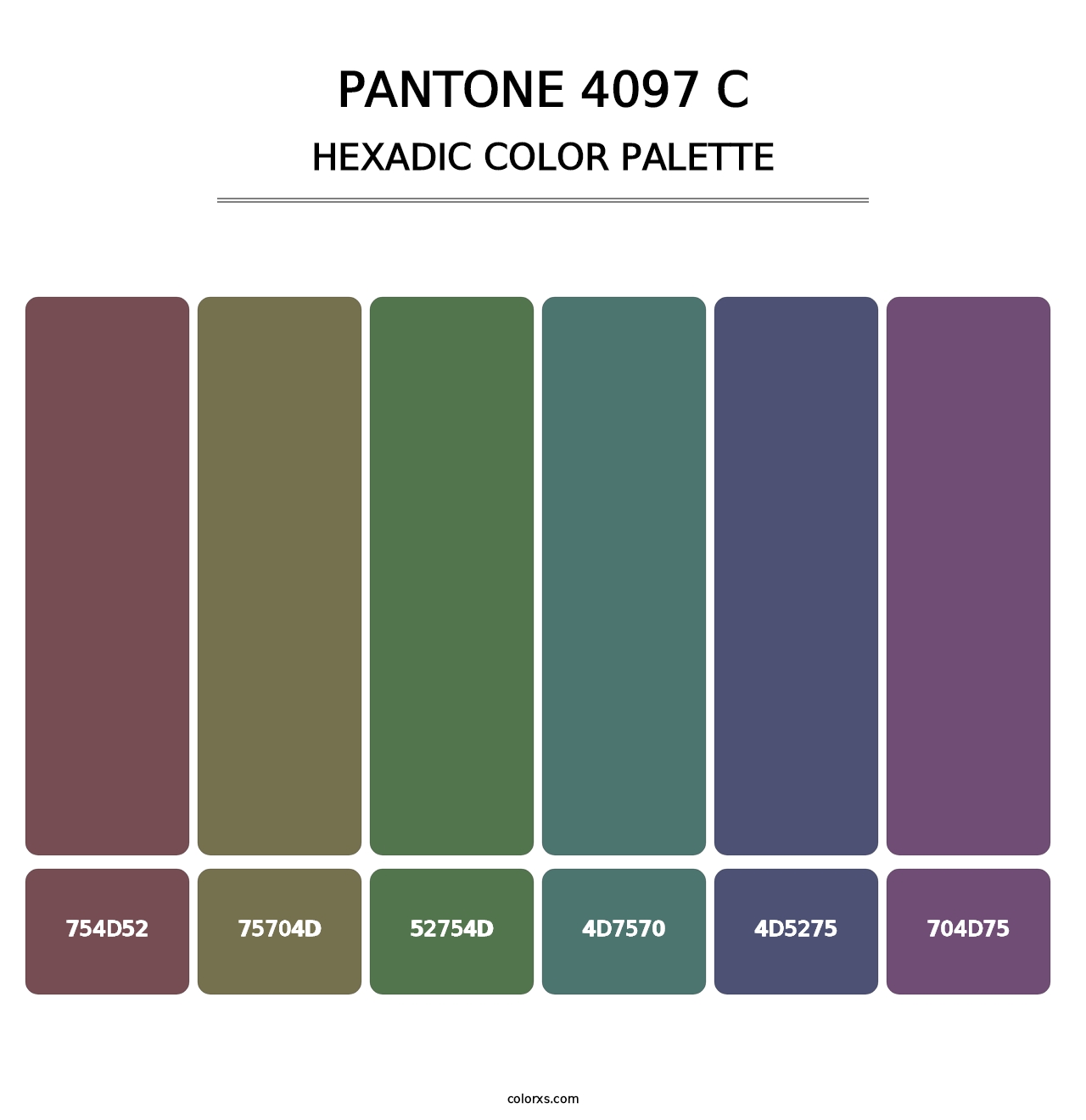 PANTONE 4097 C - Hexadic Color Palette