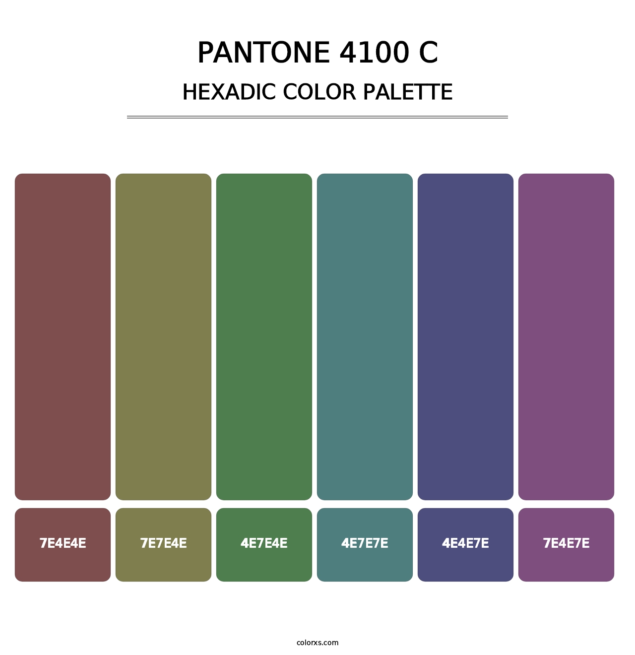 PANTONE 4100 C - Hexadic Color Palette