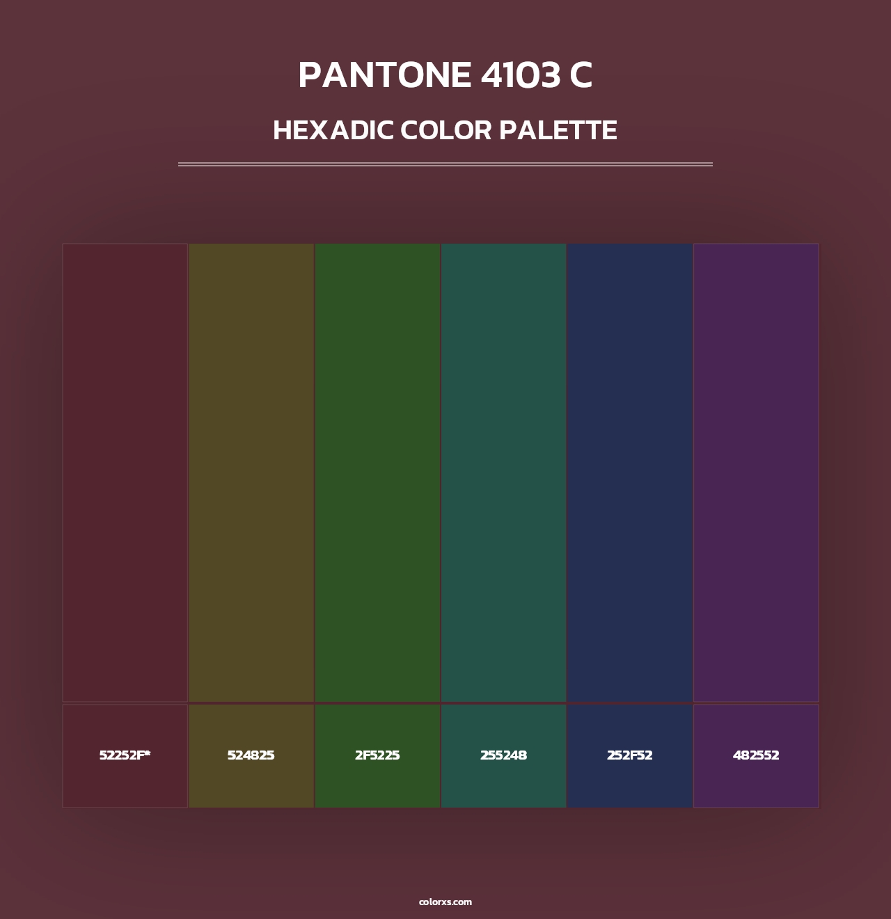 PANTONE 4103 C - Hexadic Color Palette