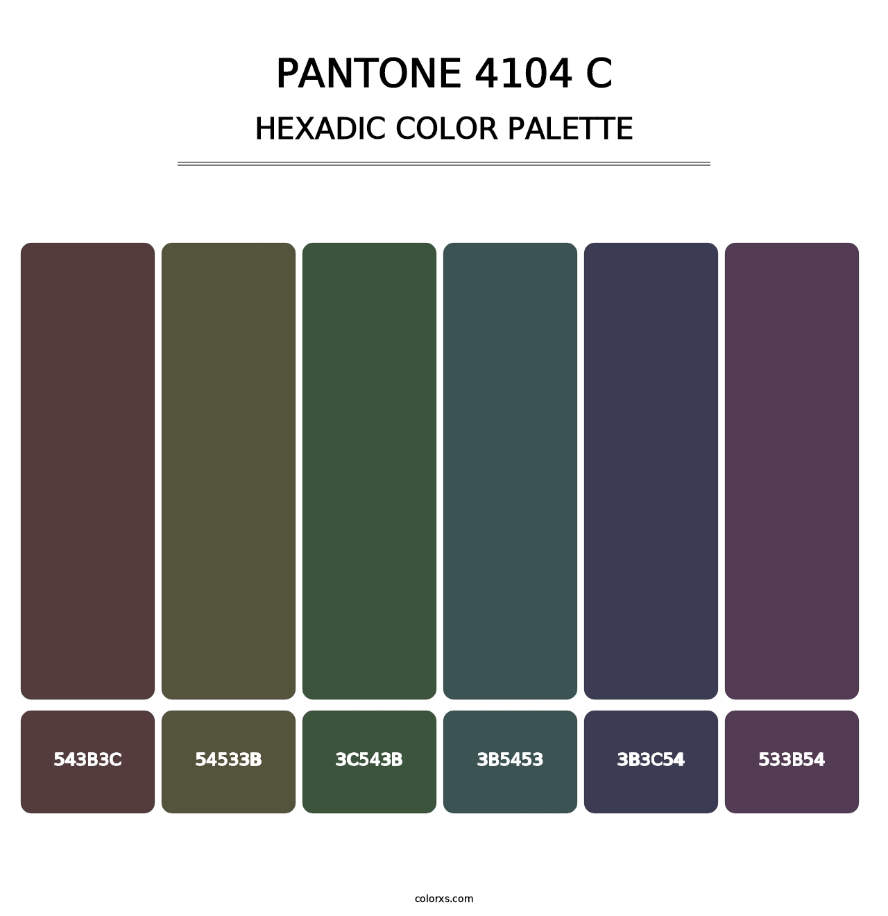 PANTONE 4104 C - Hexadic Color Palette
