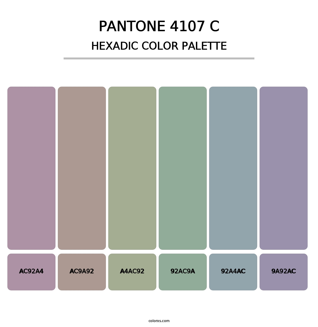 PANTONE 4107 C - Hexadic Color Palette