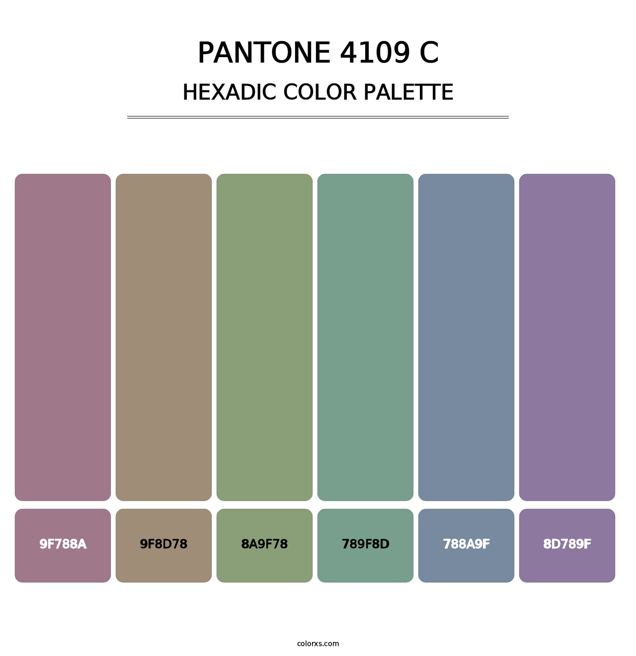 PANTONE 4109 C - Hexadic Color Palette