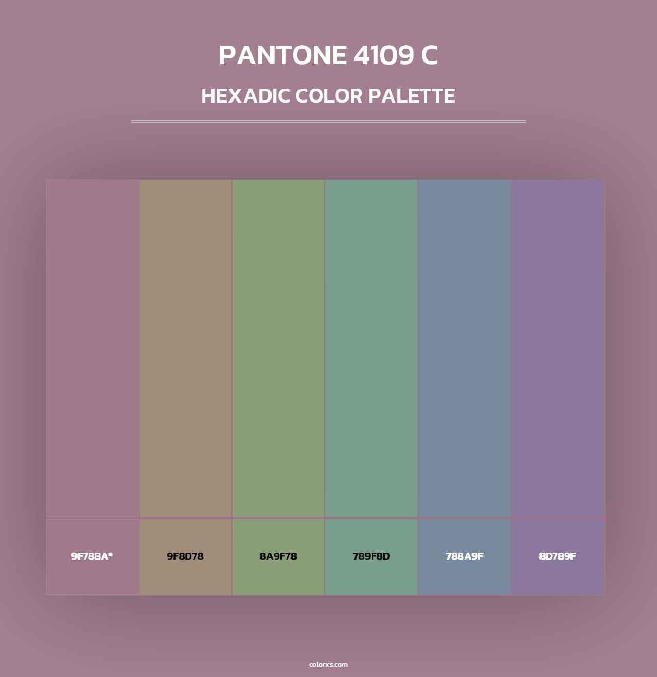 PANTONE 4109 C - Hexadic Color Palette