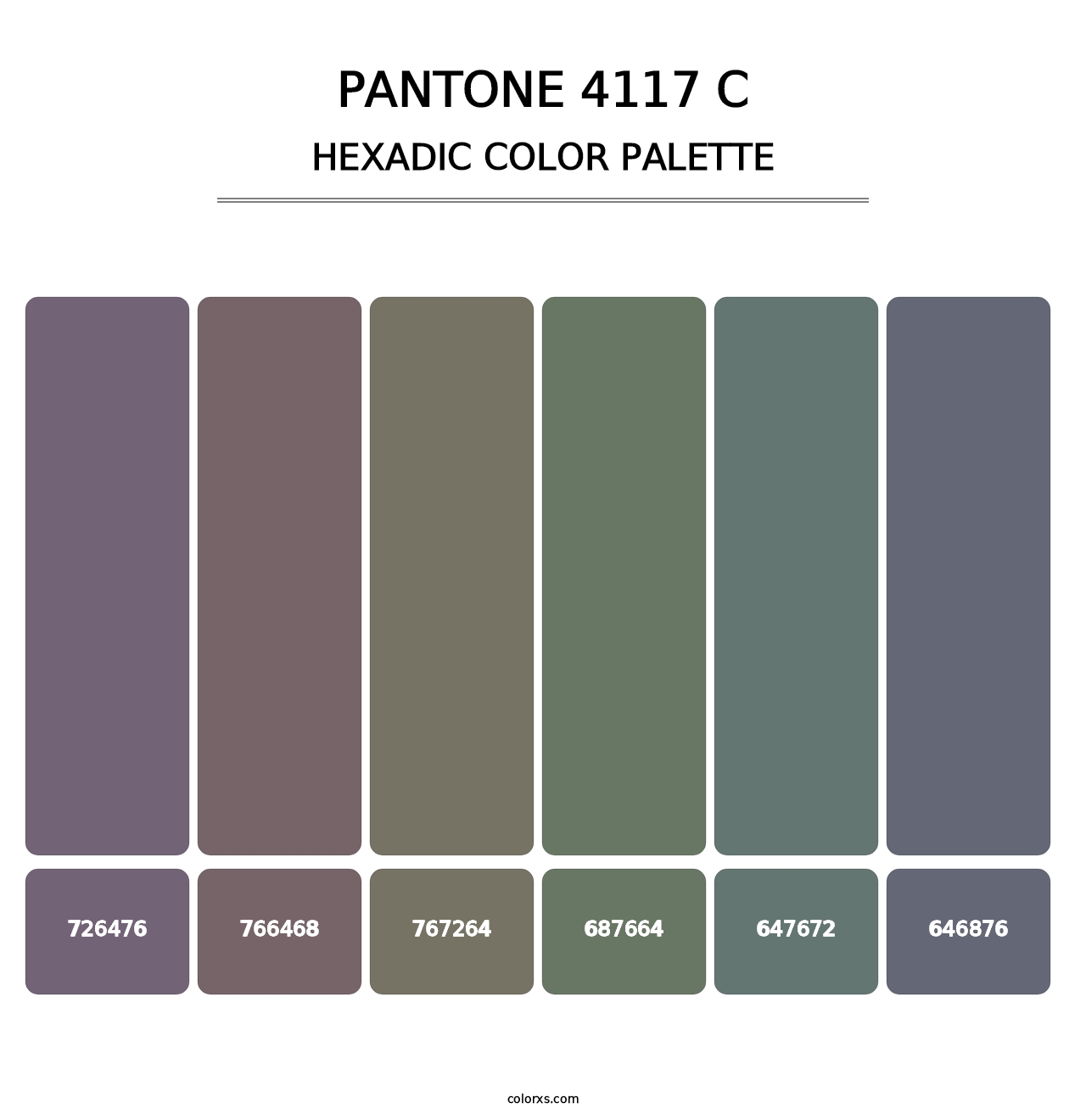 PANTONE 4117 C - Hexadic Color Palette
