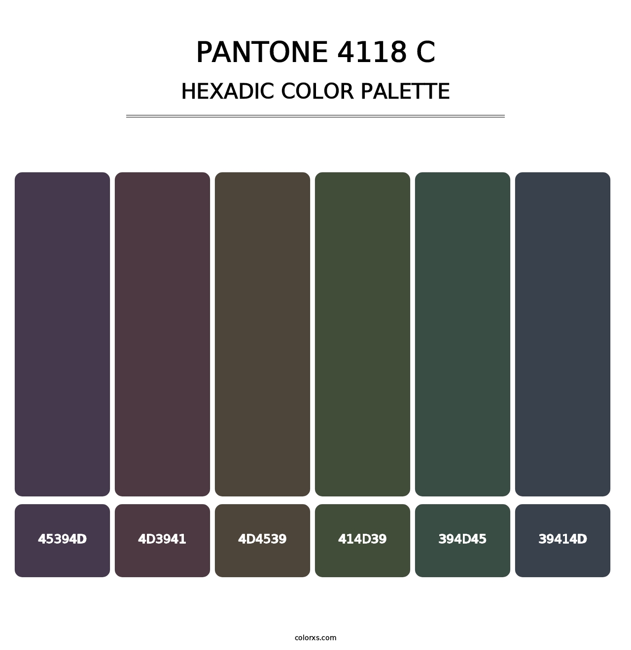 PANTONE 4118 C - Hexadic Color Palette