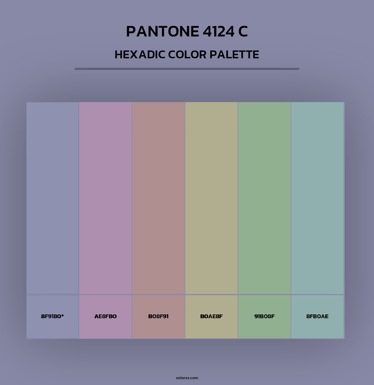PANTONE 4124 C - Hexadic Color Palette