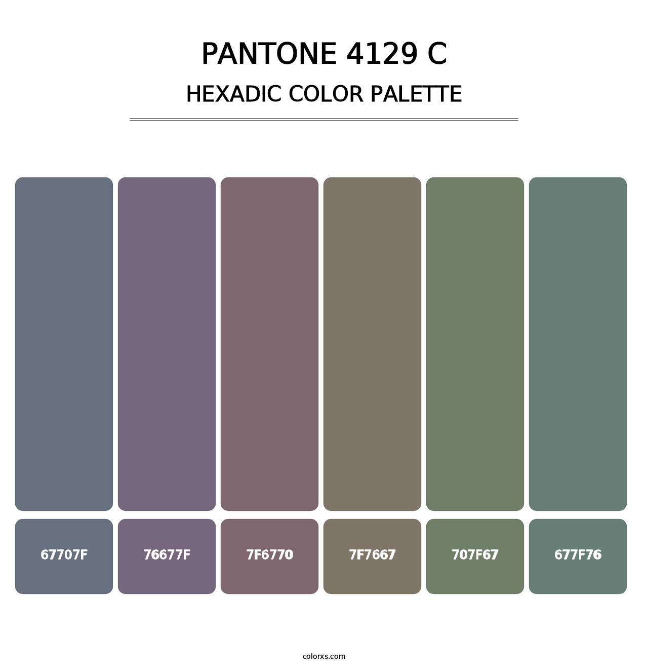 PANTONE 4129 C - Hexadic Color Palette