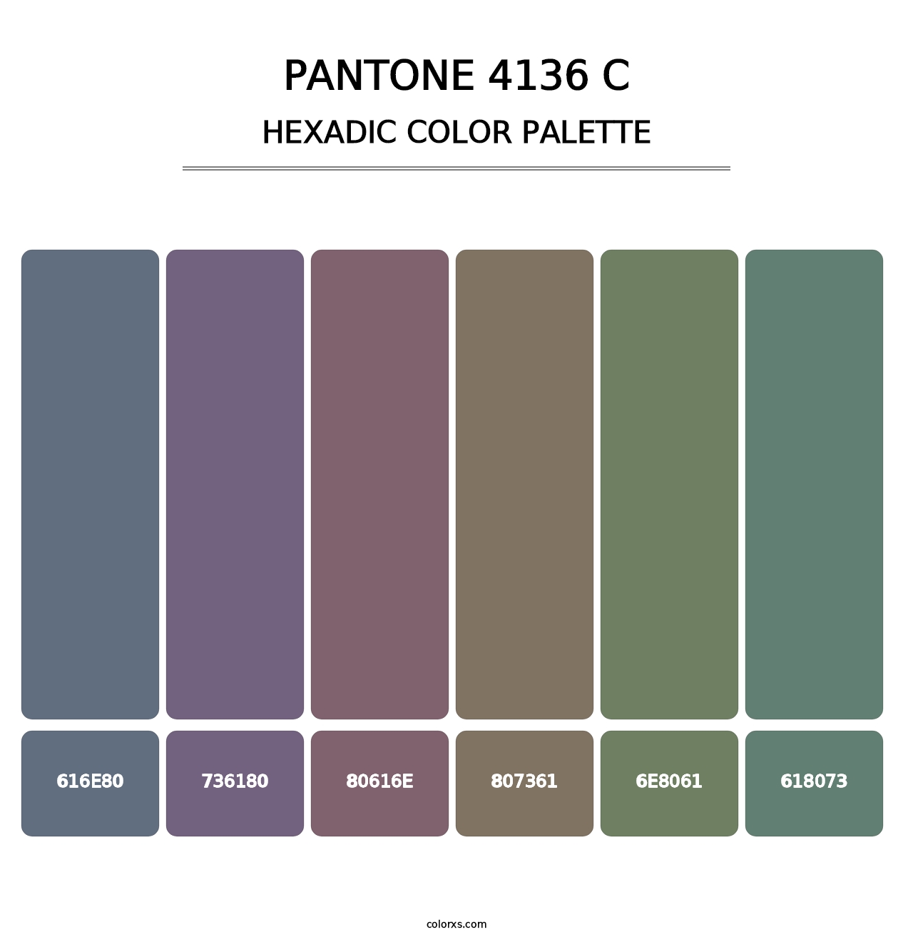 PANTONE 4136 C - Hexadic Color Palette