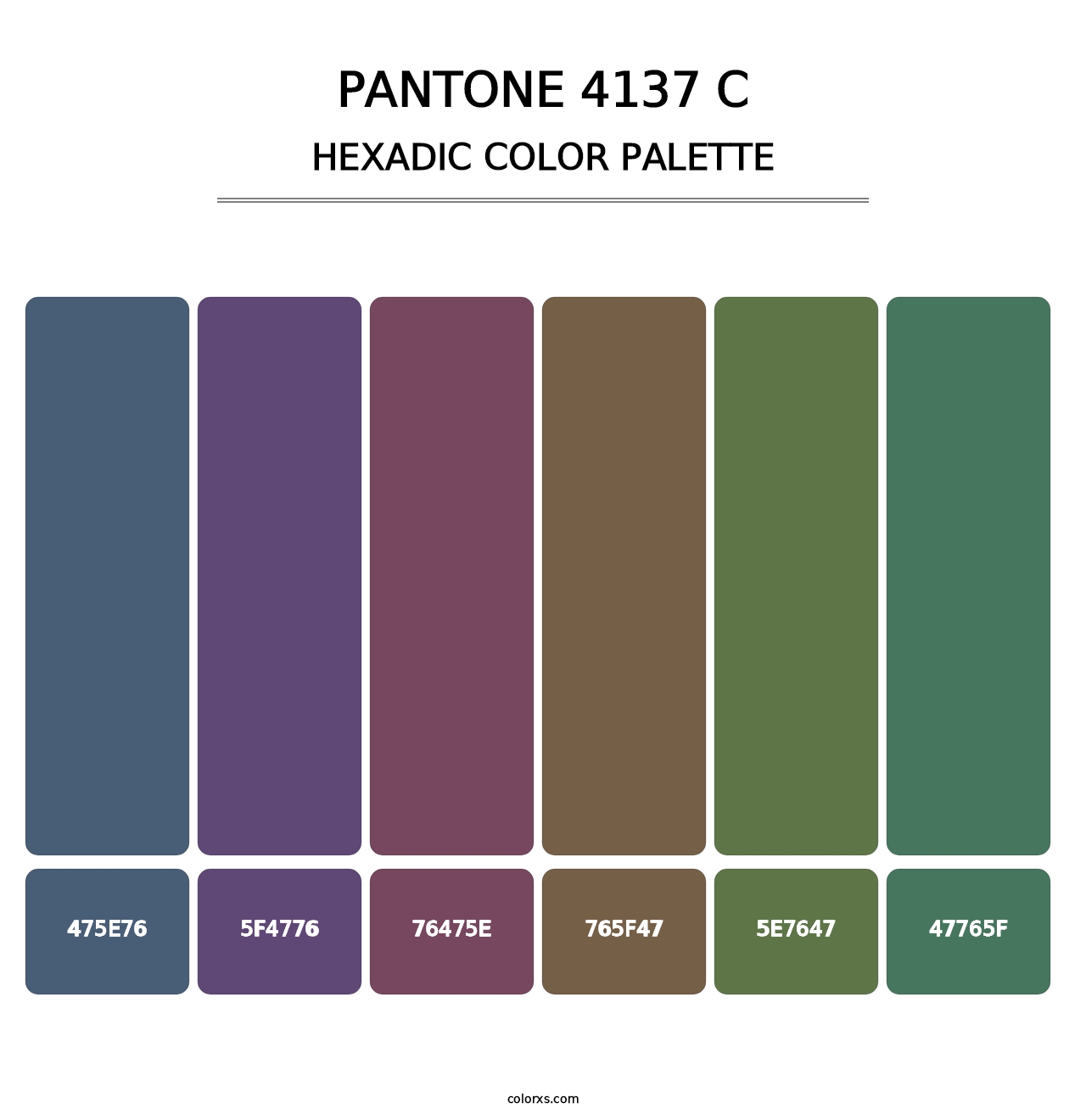 PANTONE 4137 C - Hexadic Color Palette