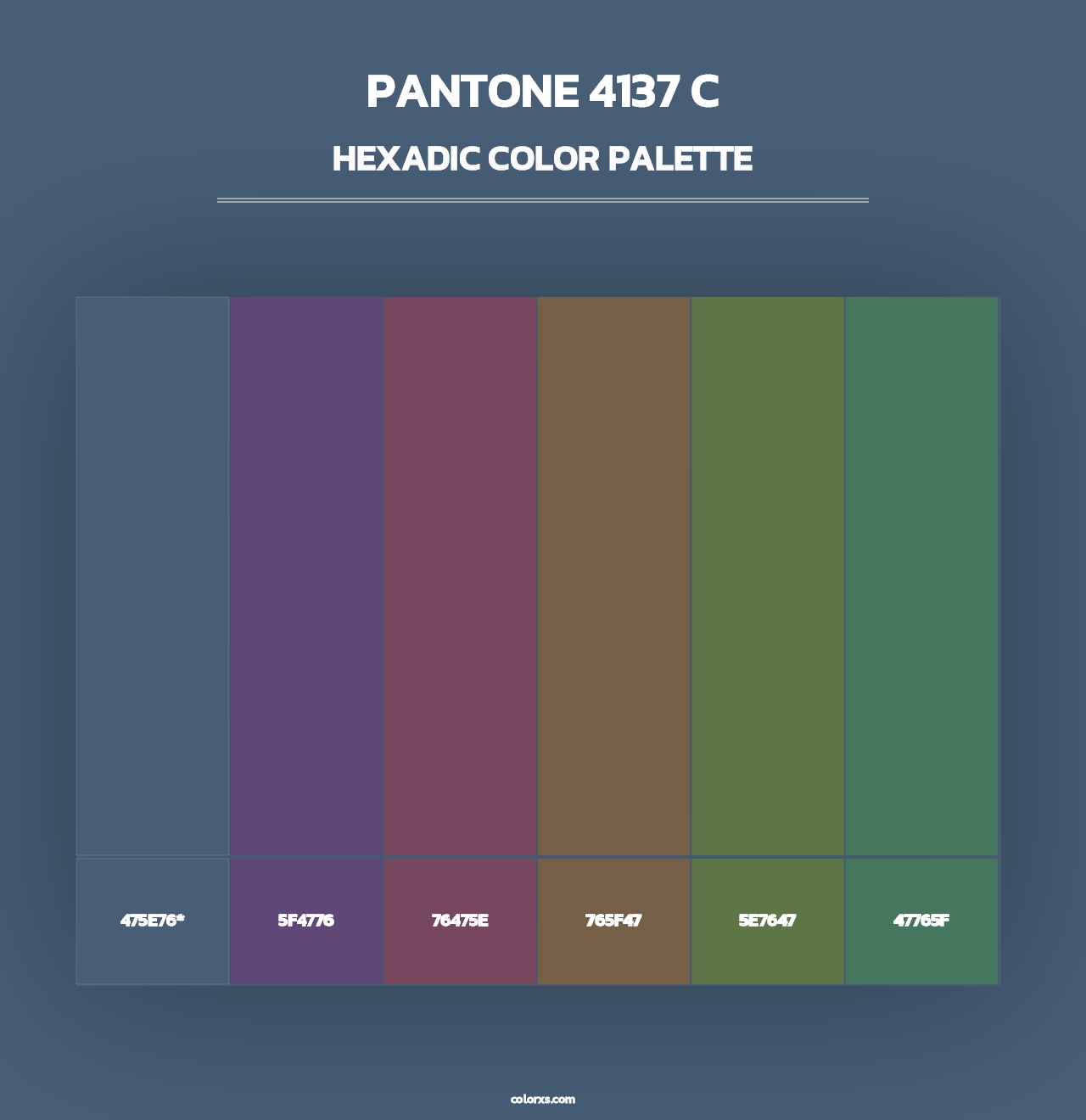 PANTONE 4137 C - Hexadic Color Palette