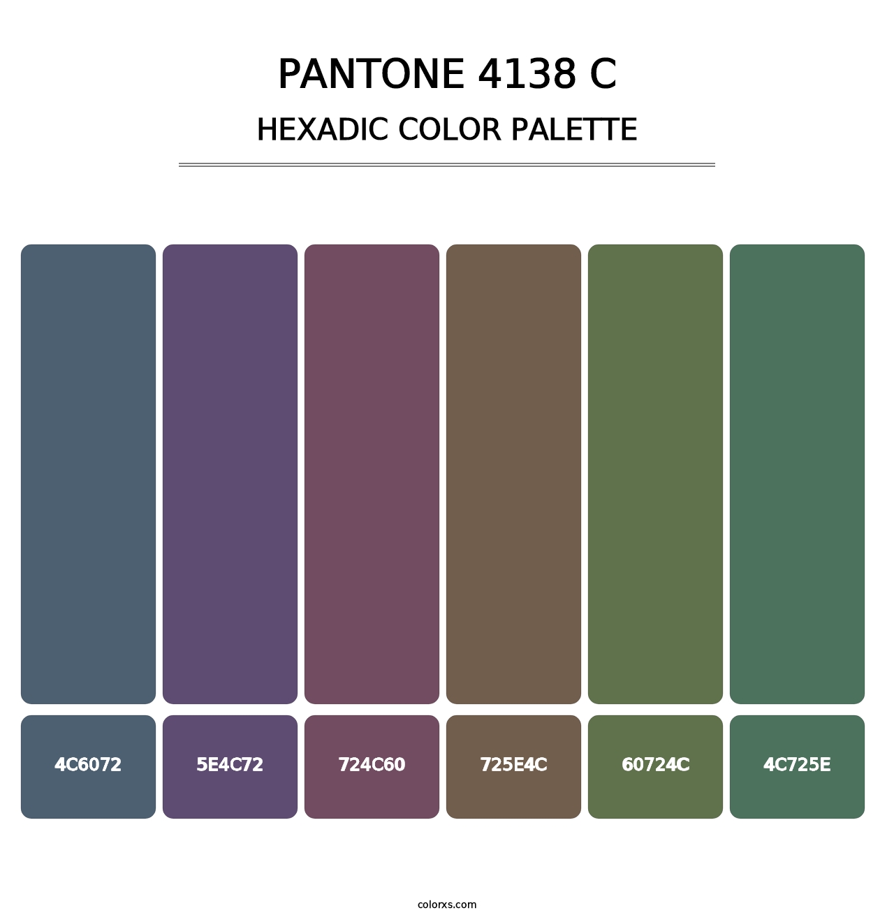 PANTONE 4138 C - Hexadic Color Palette
