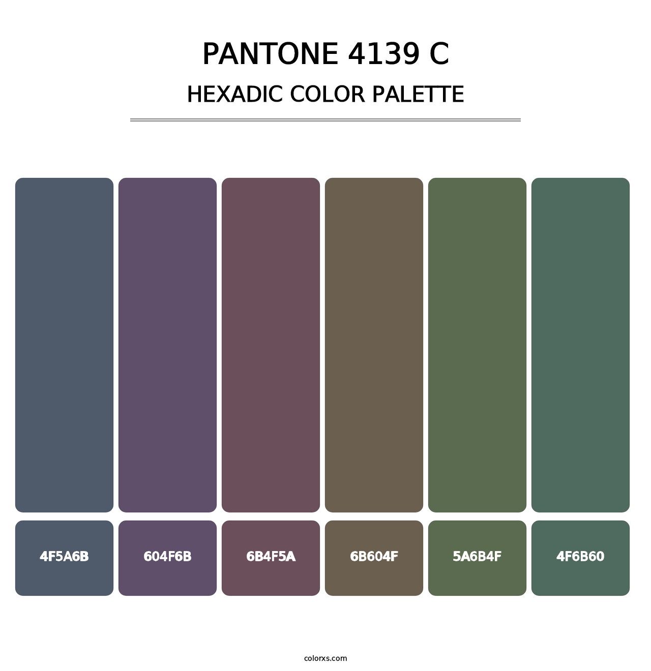 PANTONE 4139 C - Hexadic Color Palette