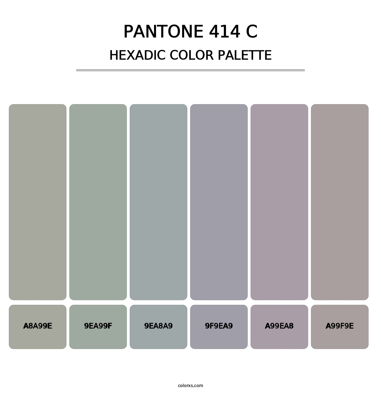 PANTONE 414 C - Hexadic Color Palette