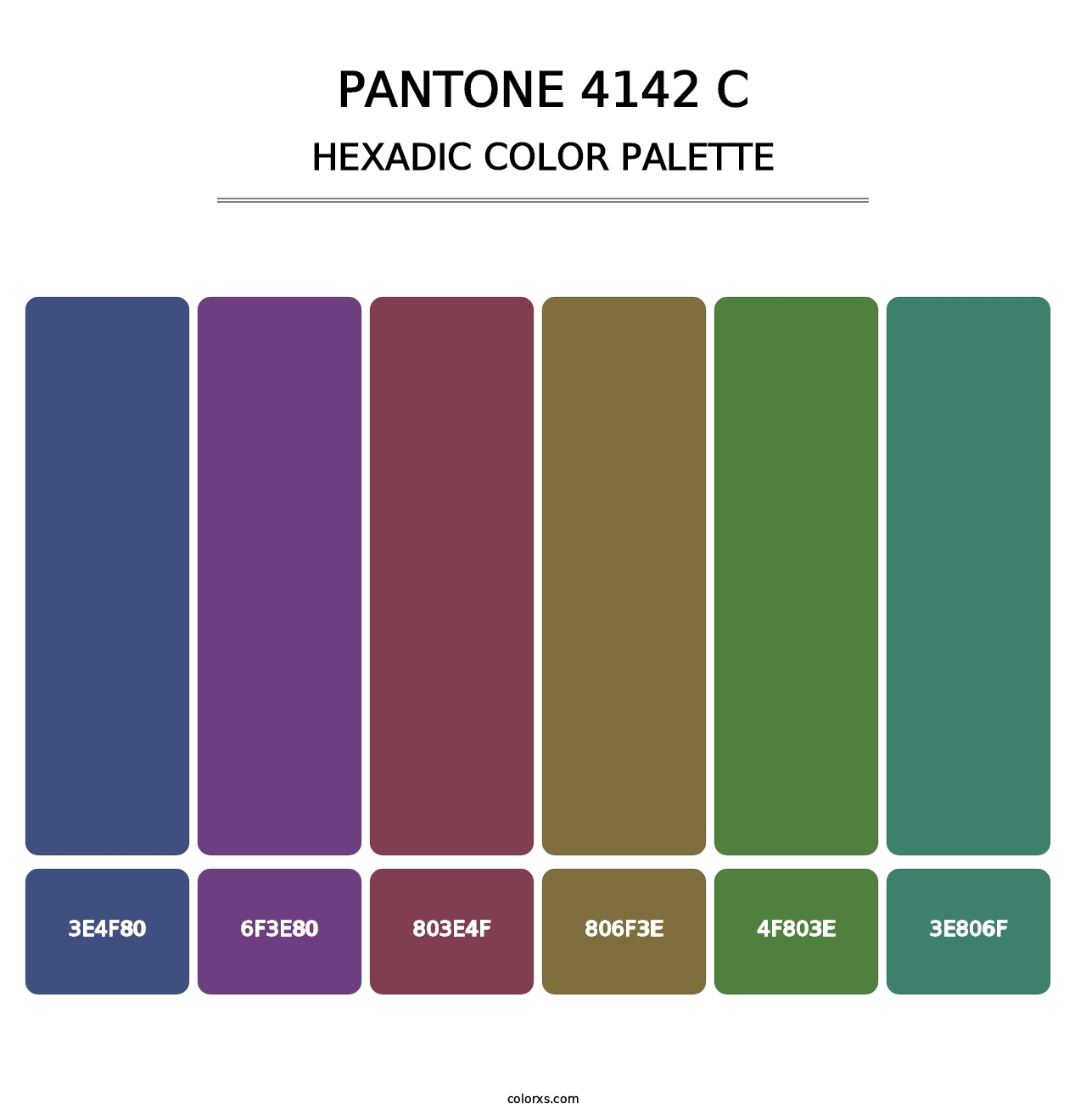 PANTONE 4142 C - Hexadic Color Palette