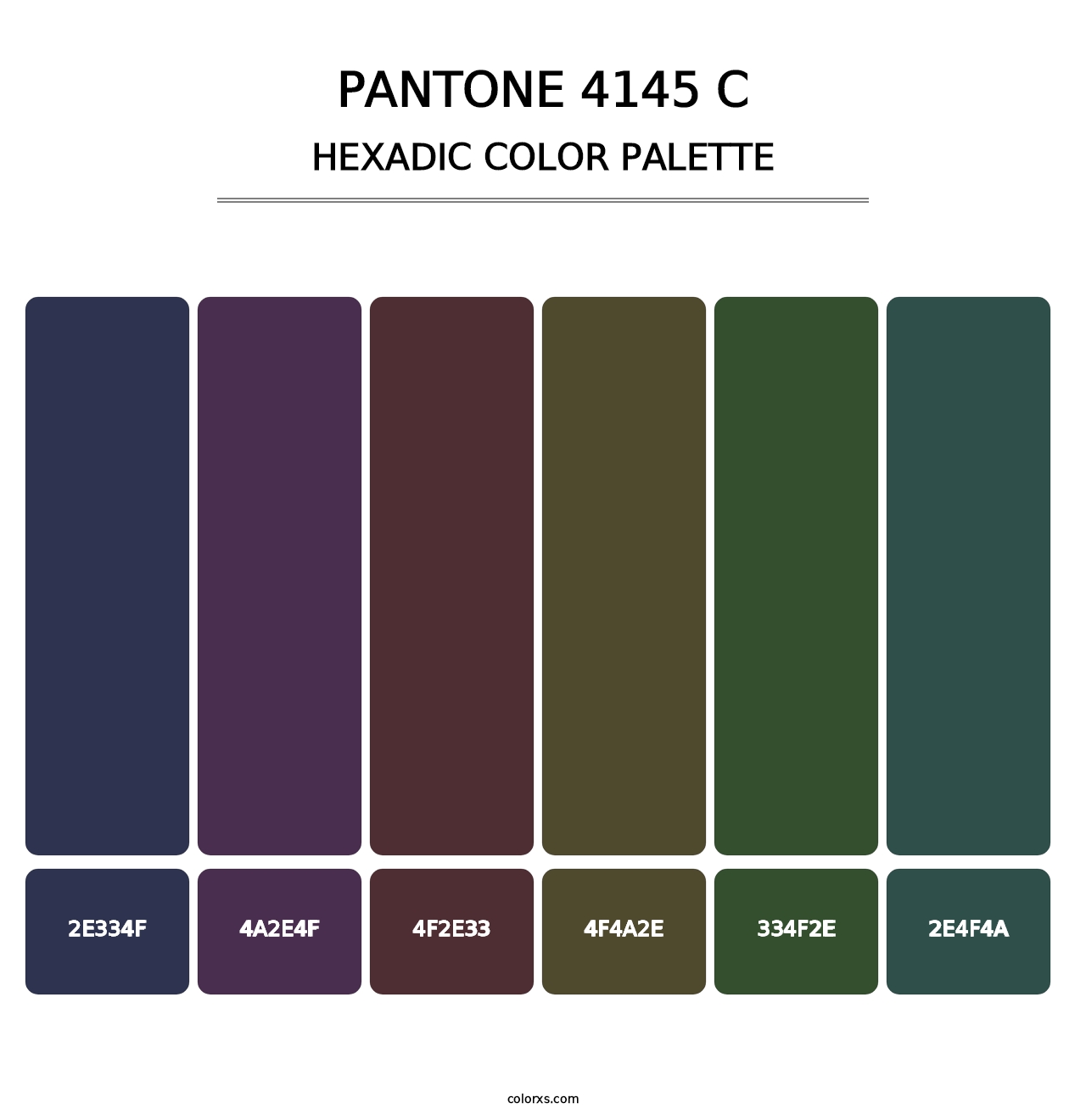 PANTONE 4145 C - Hexadic Color Palette