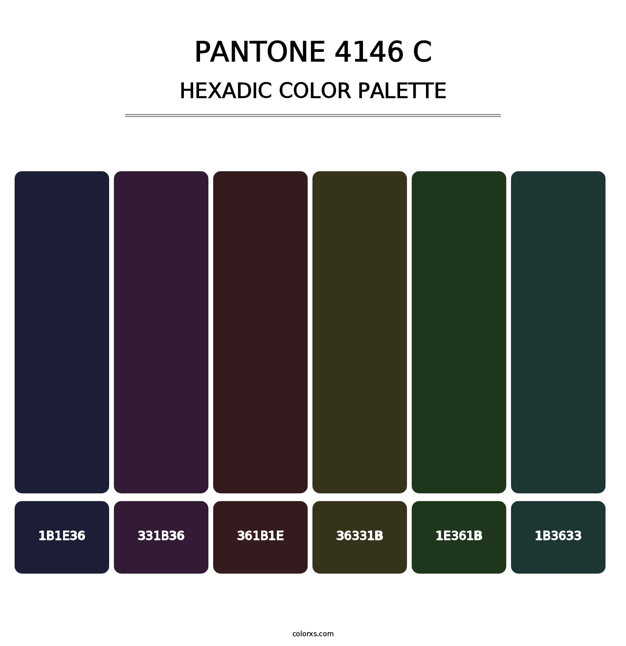PANTONE 4146 C - Hexadic Color Palette