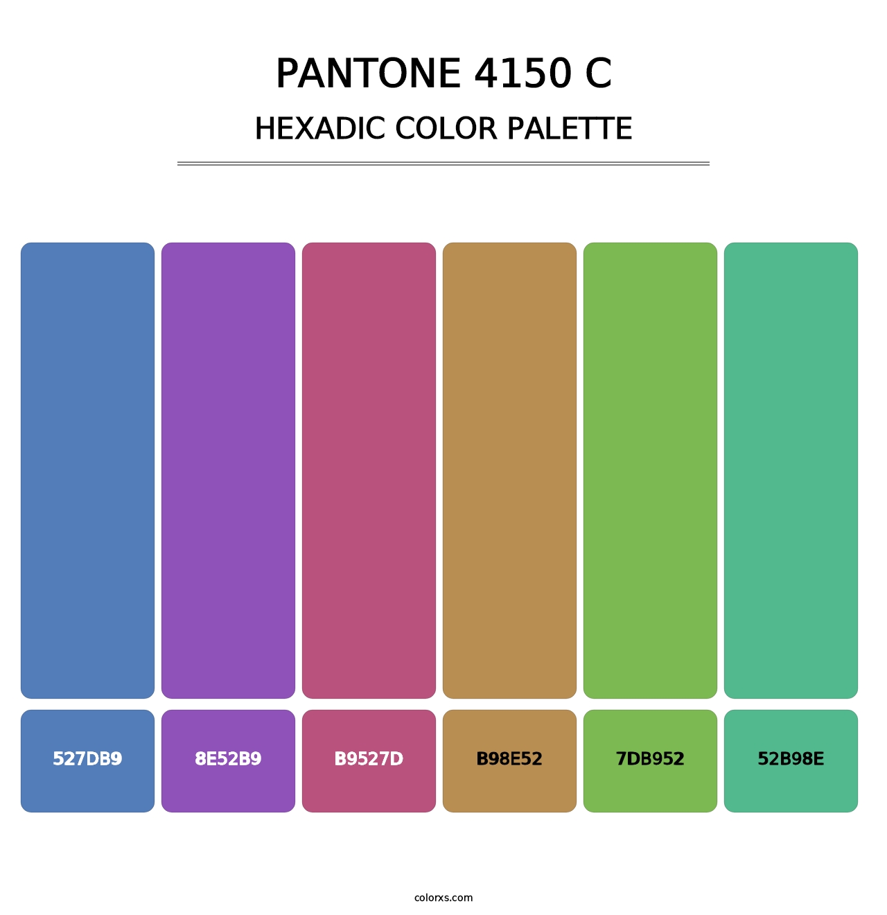 PANTONE 4150 C - Hexadic Color Palette