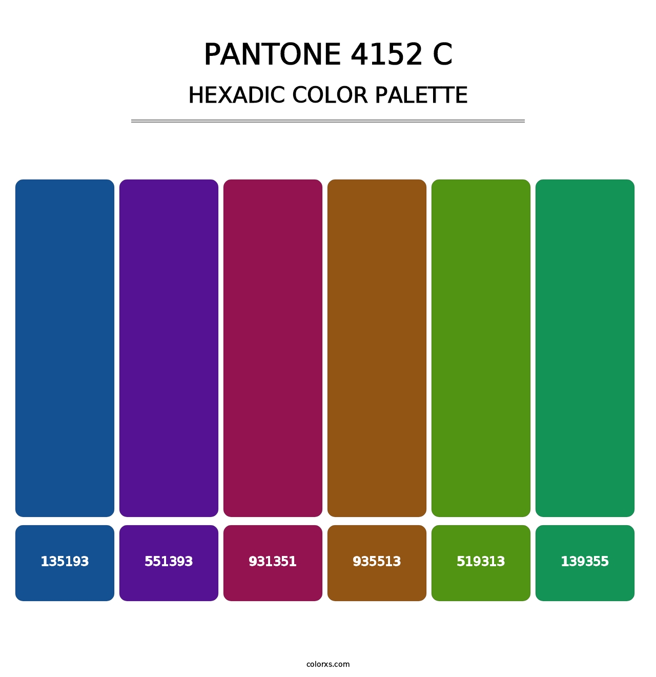 PANTONE 4152 C - Hexadic Color Palette