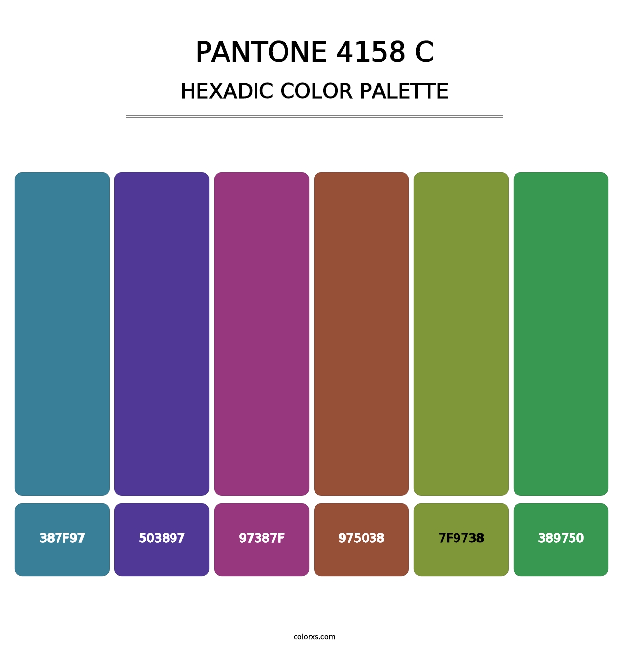 PANTONE 4158 C - Hexadic Color Palette
