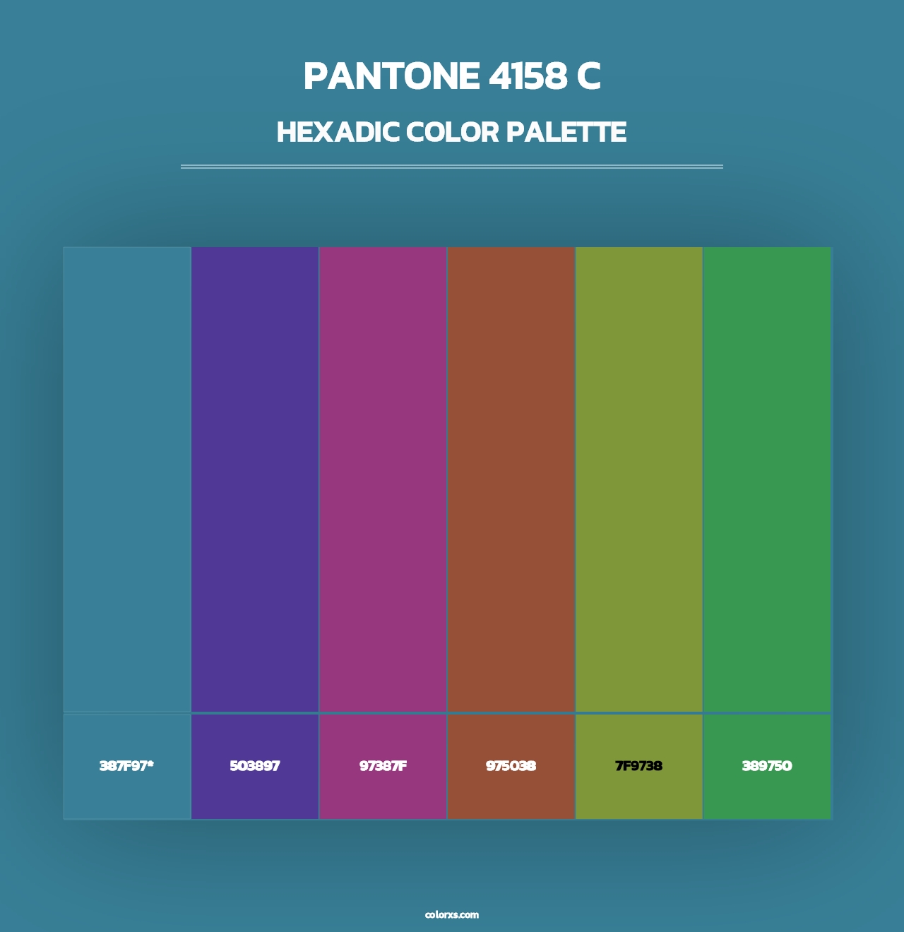 PANTONE 4158 C - Hexadic Color Palette