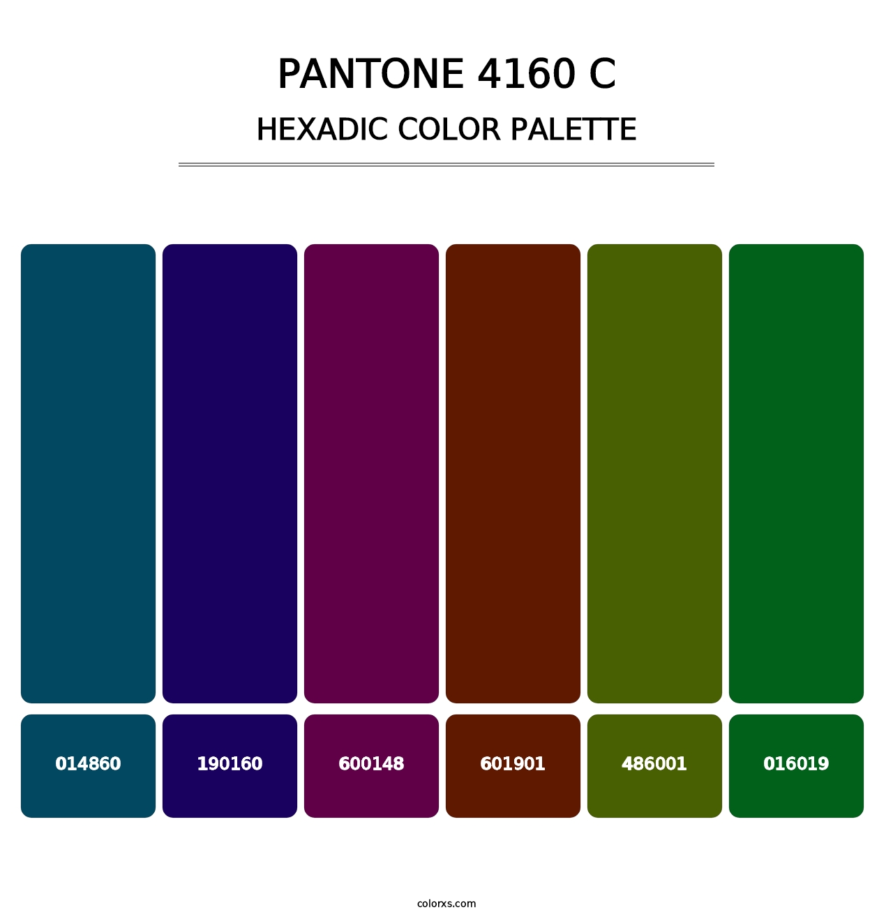 PANTONE 4160 C - Hexadic Color Palette