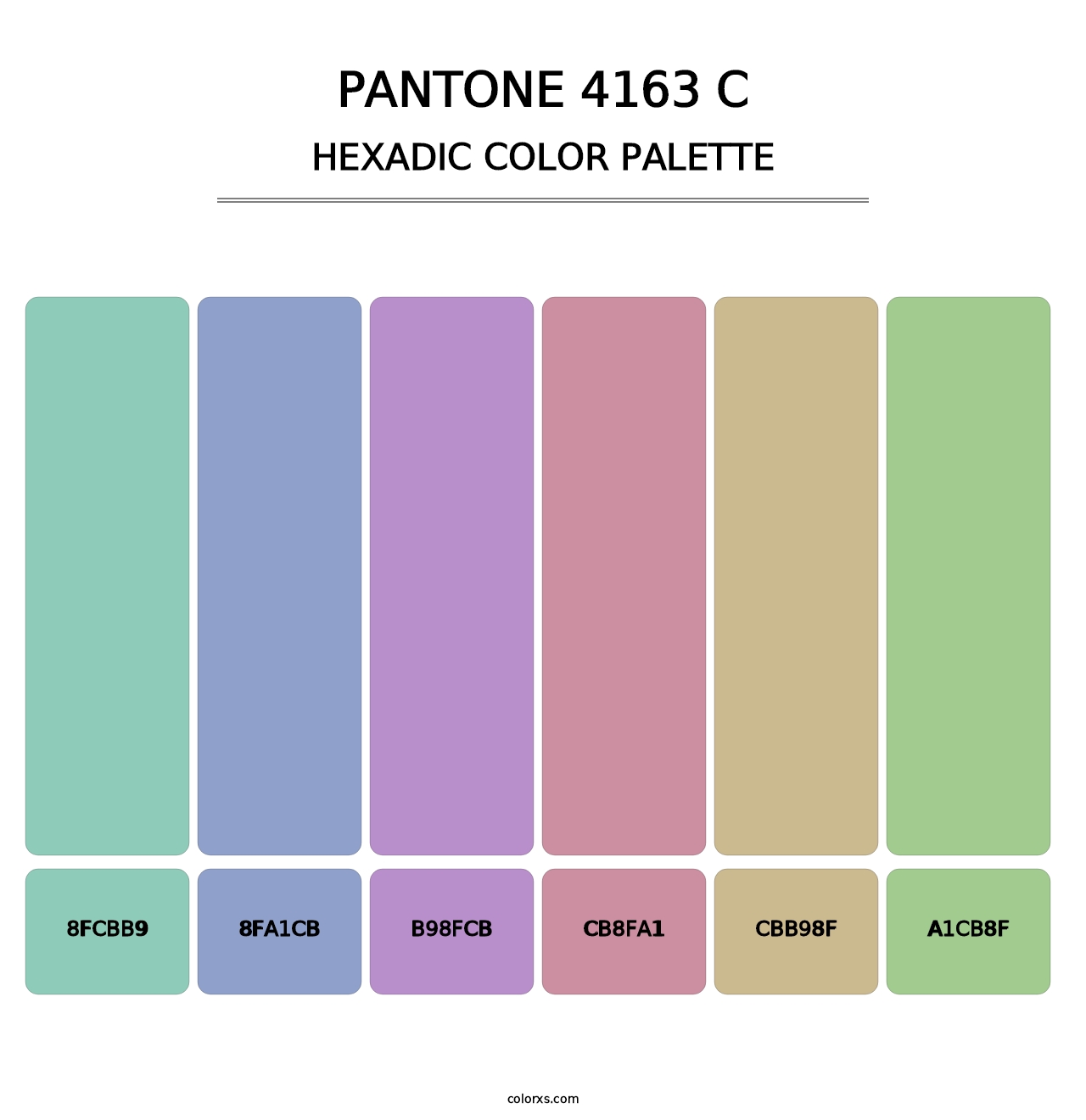 PANTONE 4163 C - Hexadic Color Palette
