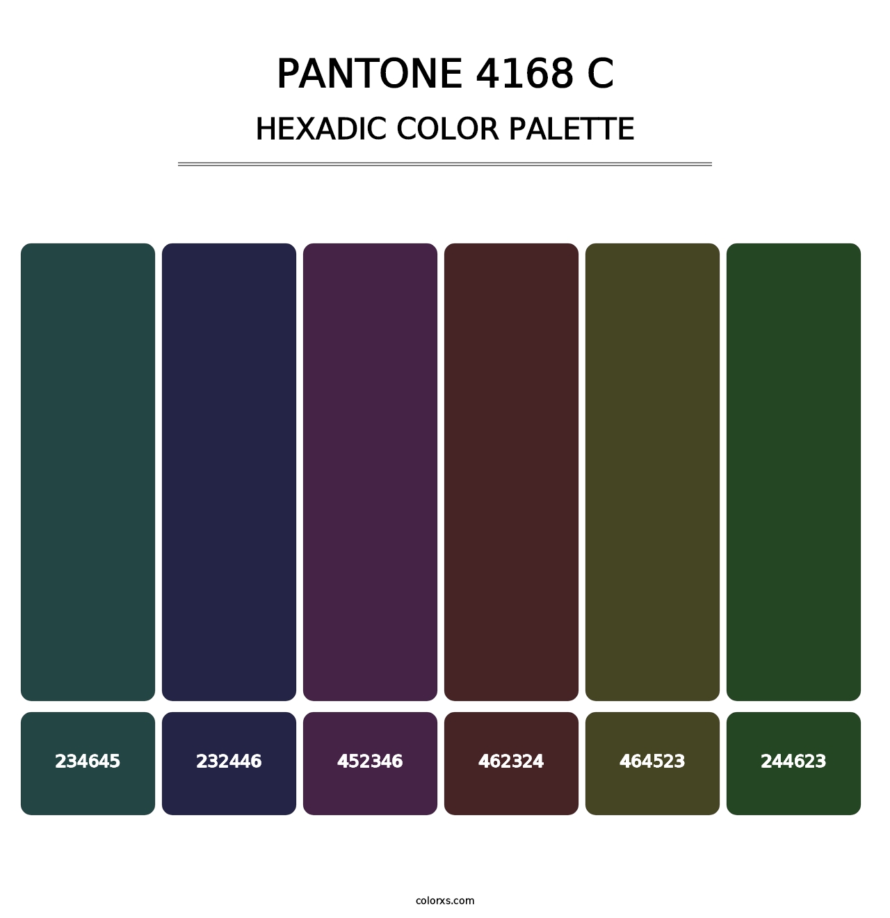 PANTONE 4168 C - Hexadic Color Palette