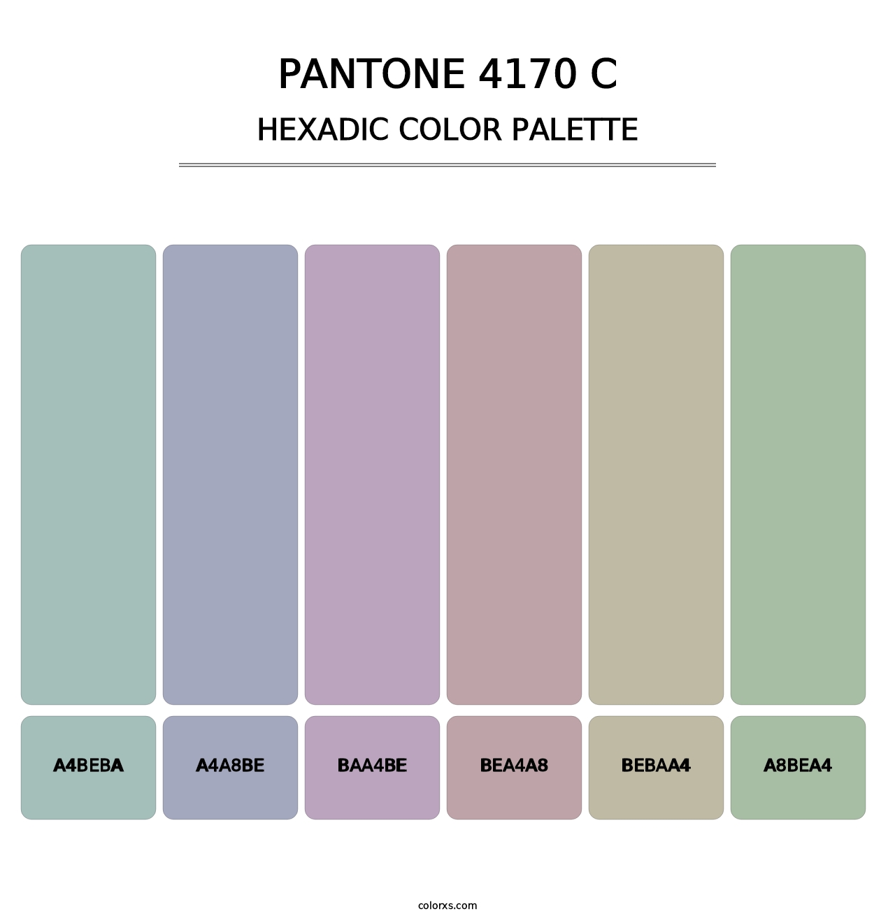 PANTONE 4170 C - Hexadic Color Palette