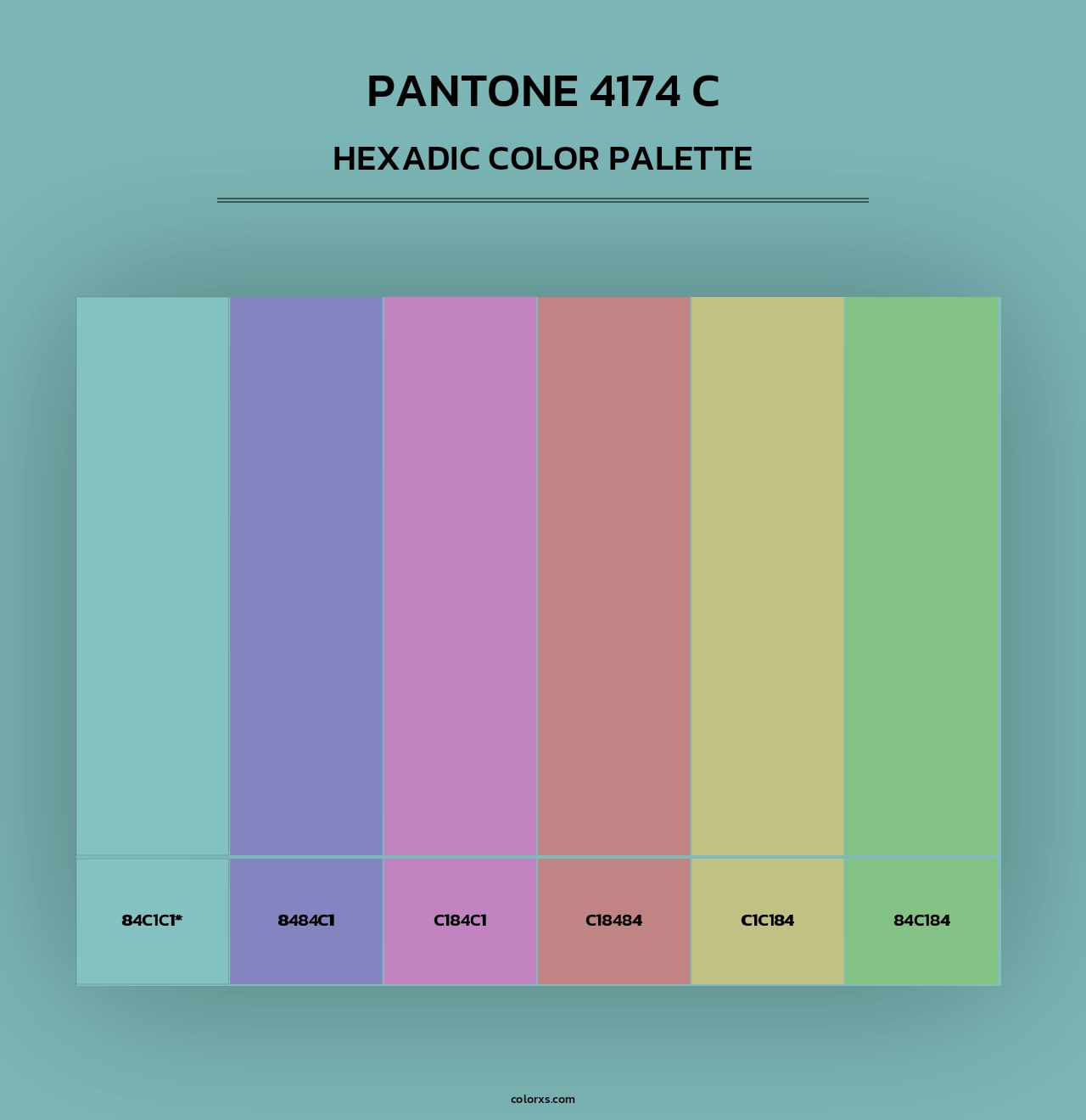 PANTONE 4174 C - Hexadic Color Palette