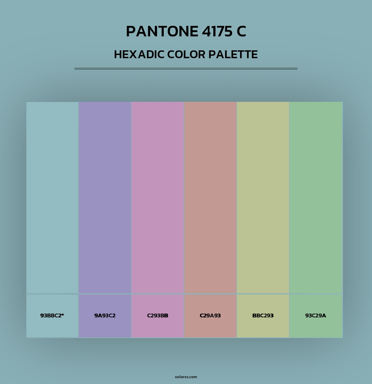 PANTONE 4175 C - Hexadic Color Palette