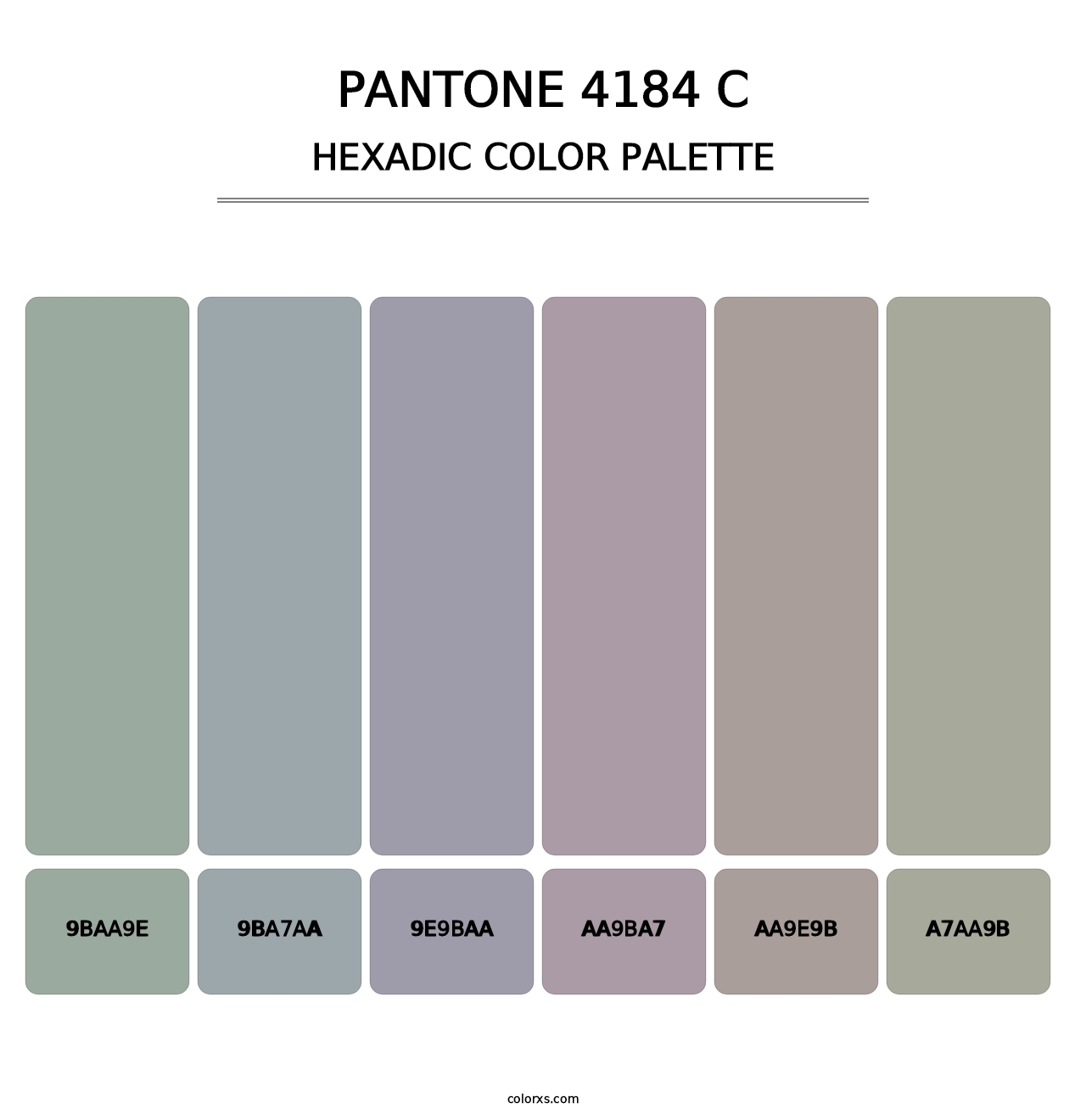 PANTONE 4184 C - Hexadic Color Palette