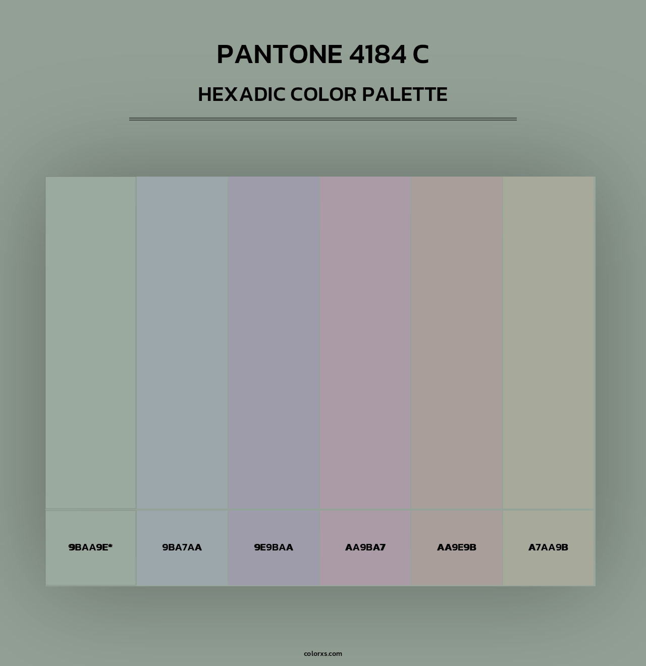 PANTONE 4184 C - Hexadic Color Palette