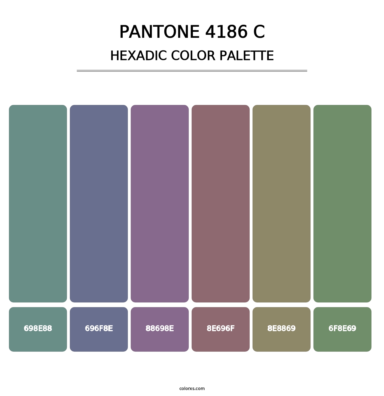 PANTONE 4186 C - Hexadic Color Palette