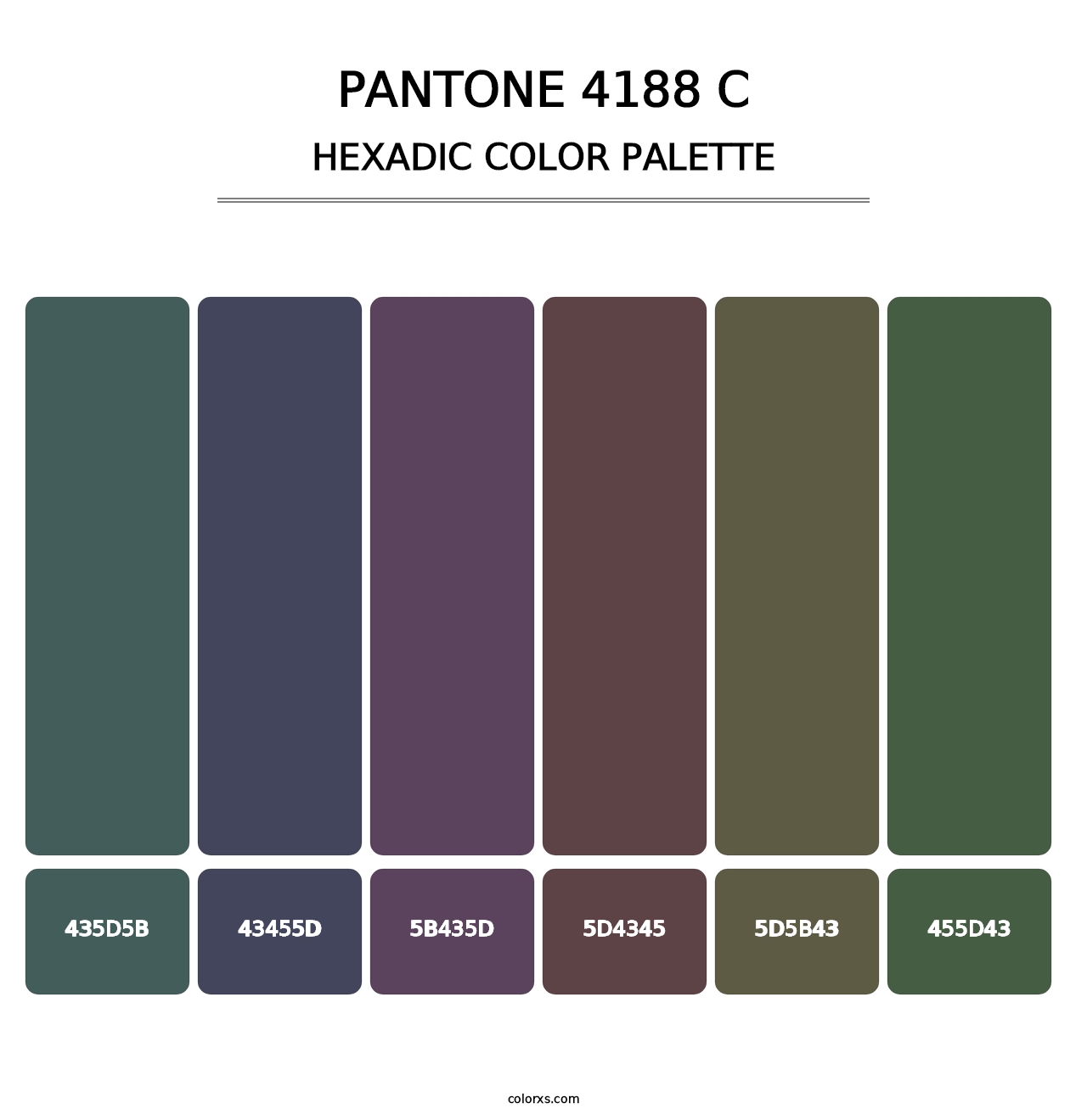 PANTONE 4188 C - Hexadic Color Palette