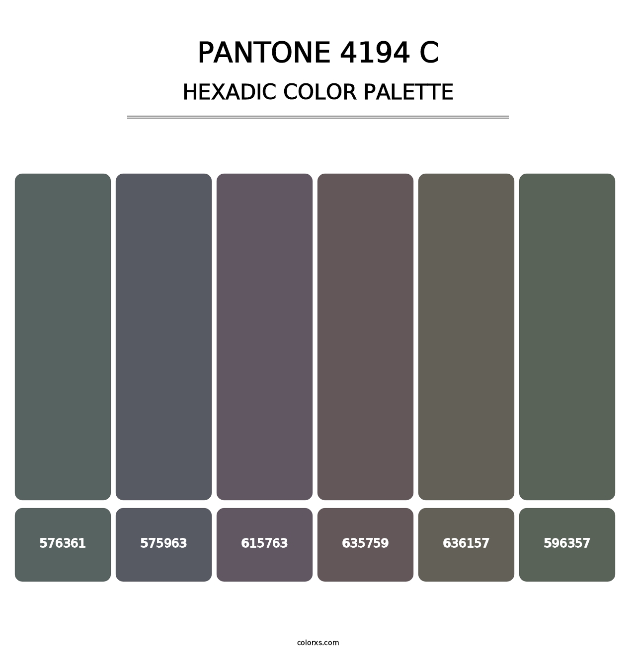PANTONE 4194 C - Hexadic Color Palette