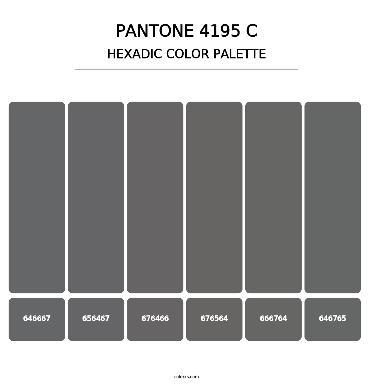 PANTONE 4195 C - Hexadic Color Palette
